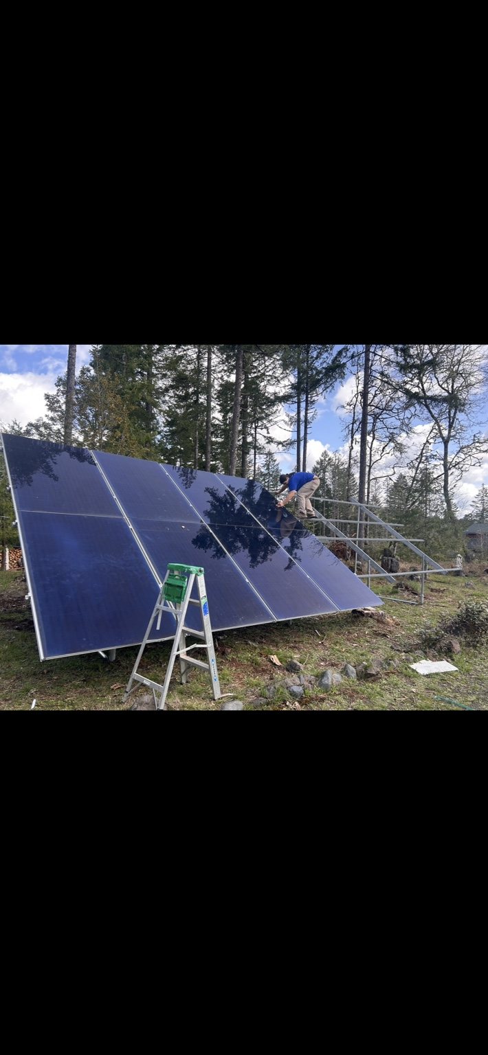 Ground mount solar array installation